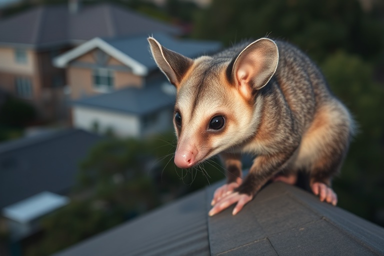 Possum in Chelsea residential area